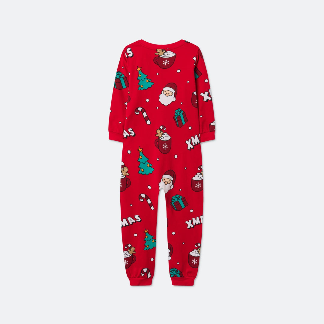 Rød Xmas Overall Julepyjamas Børn