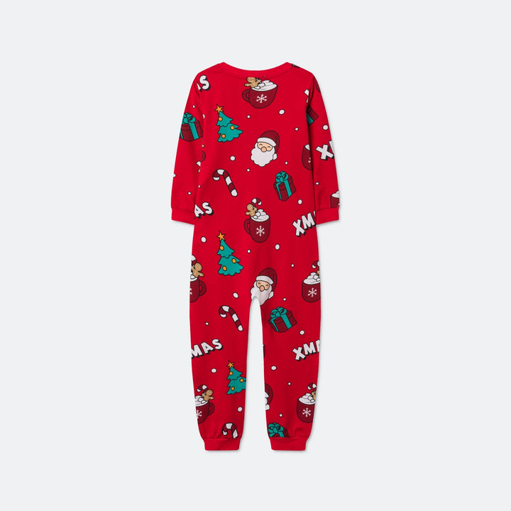 Rød Xmas Overall Julepyjamas Børn