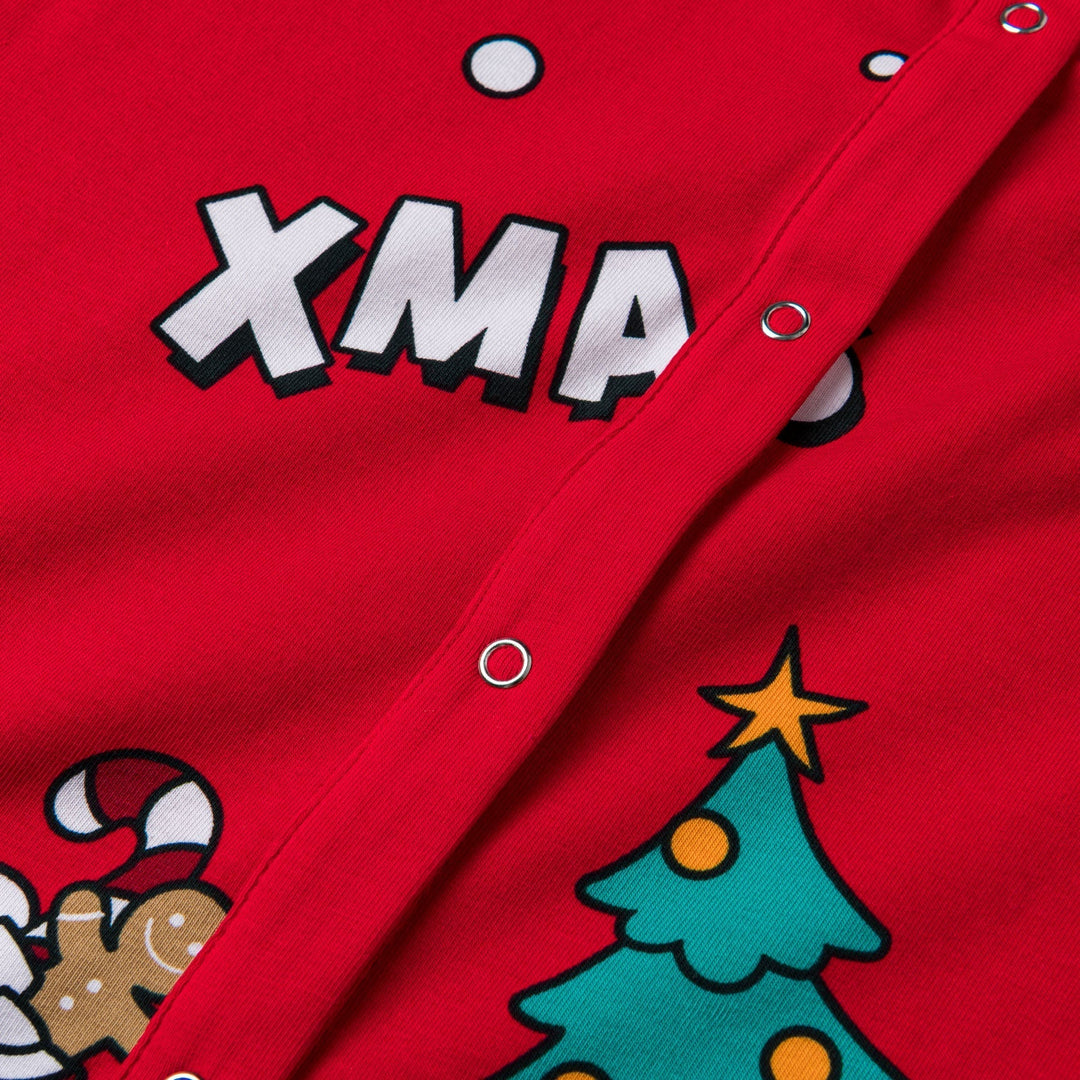 Rød Xmas Overall Julepyjamas Børn