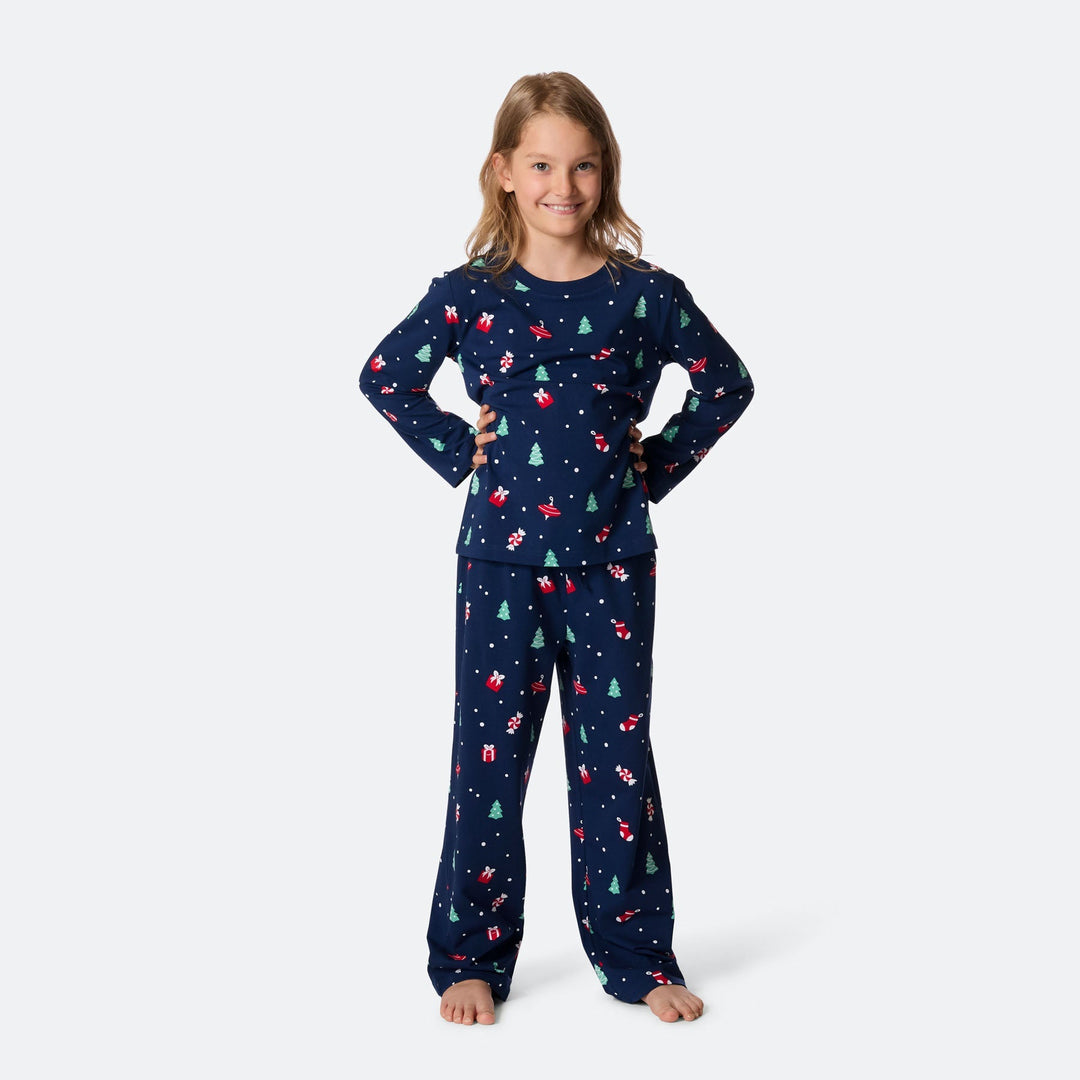 Blå Julepynt Julepyjamas Børn