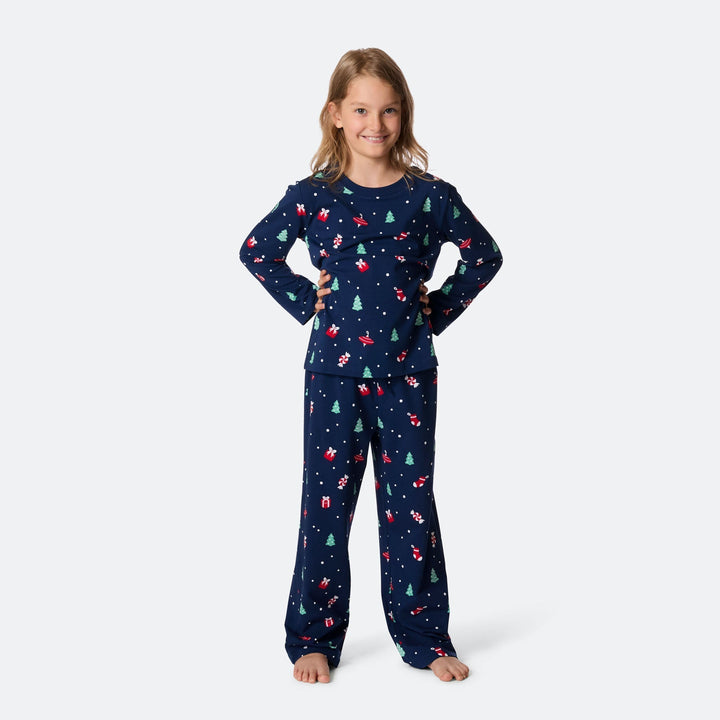 Blå Julepynt Julepyjamas Børn