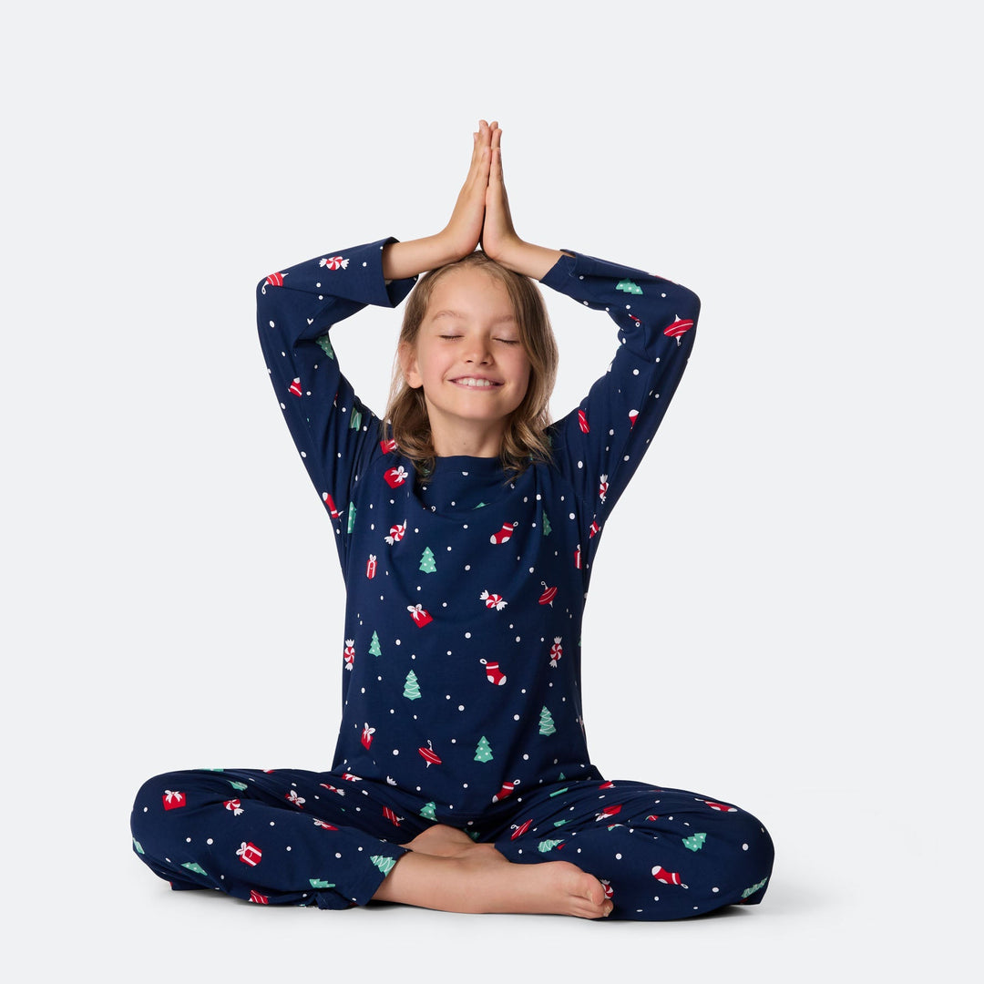 Blå Julepynt Julepyjamas Børn