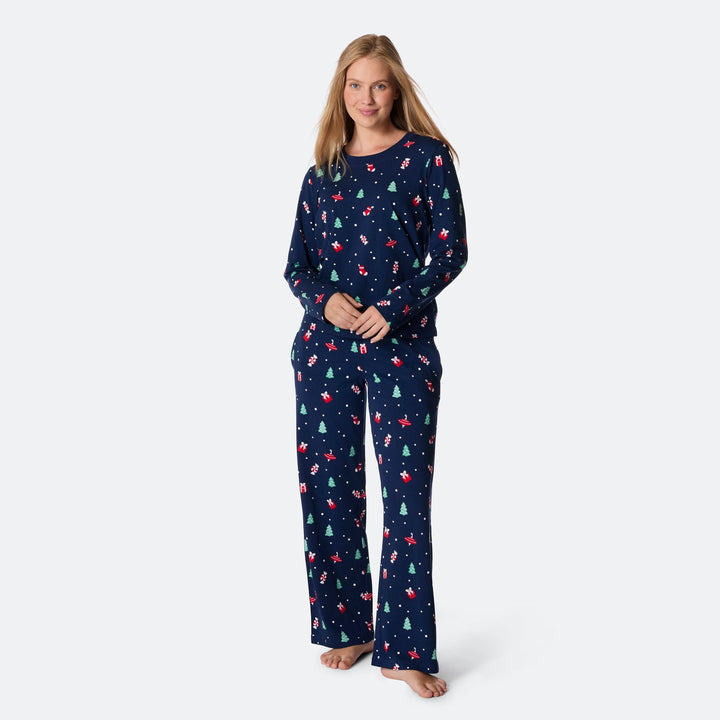 Blå Juleornamenter Julepyjamas Dame