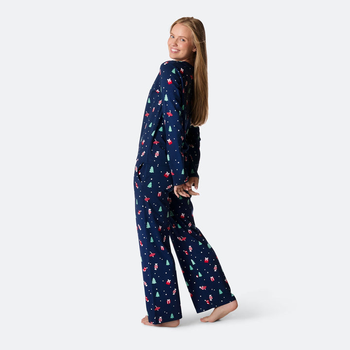 Blå Juleornamenter Julepyjamas Dame