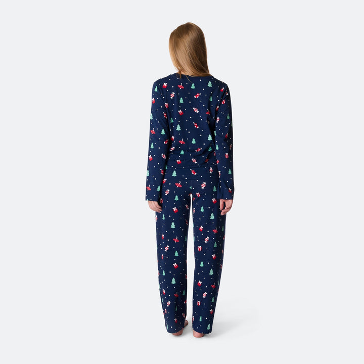 Blå Juleornamenter Julepyjamas Dame