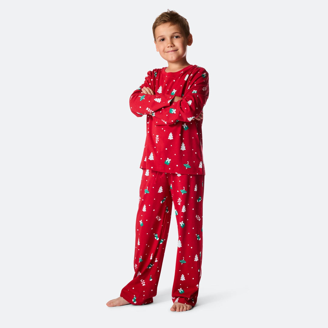 Rød Julepynt Julepyjamas Børn