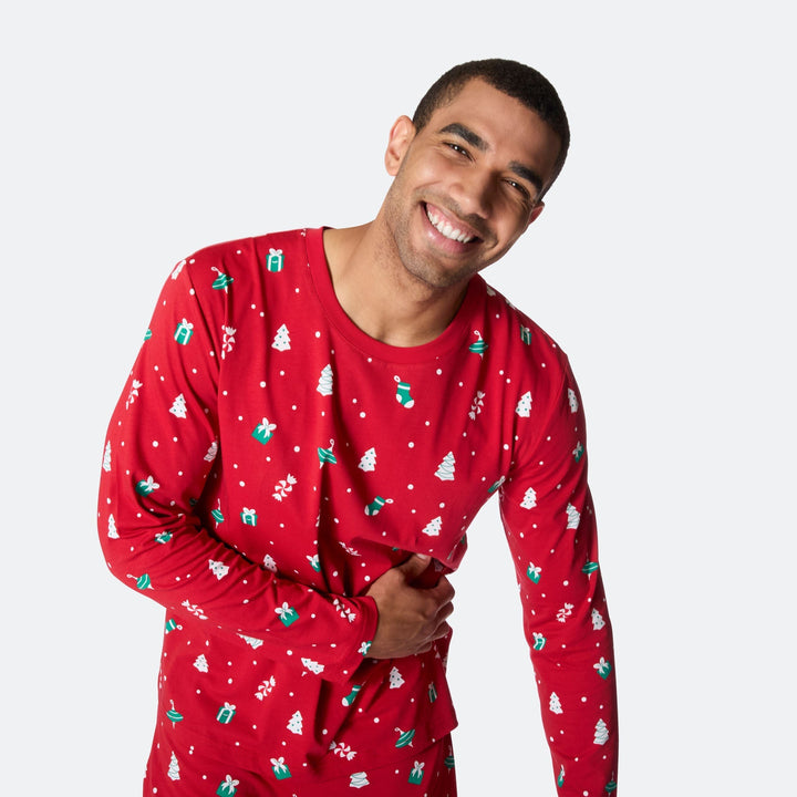 Rød Juleornamenter Julepyjamas Herre