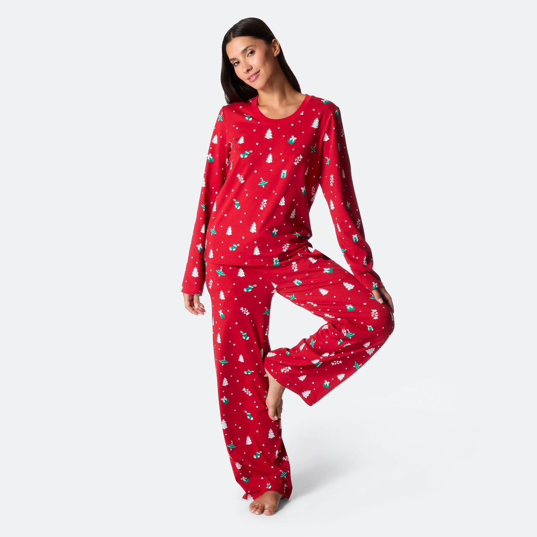 Rød Juleornamenter Julepyjamas Dame