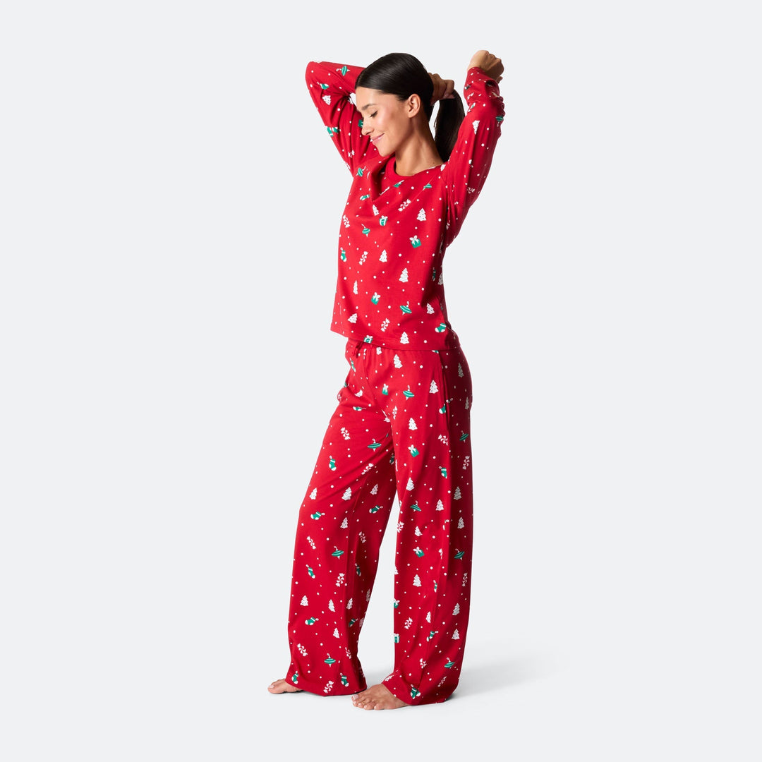 Rød Juleornamenter Julepyjamas Dame