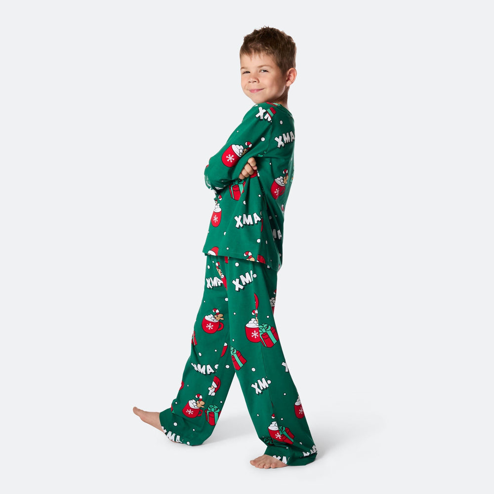 Grøn Xmas Julepyjamas Børn