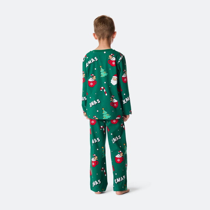 Grøn Xmas Julepyjamas Børn