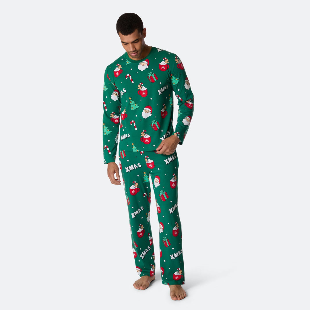 Grøn Xmas Julepyjamas Herre