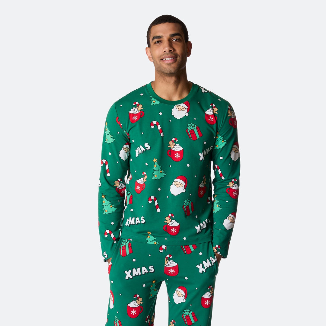 Grøn Xmas Julepyjamas Herre