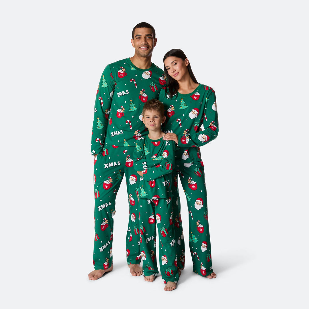 Grøn Xmas Julepyjamas Børn