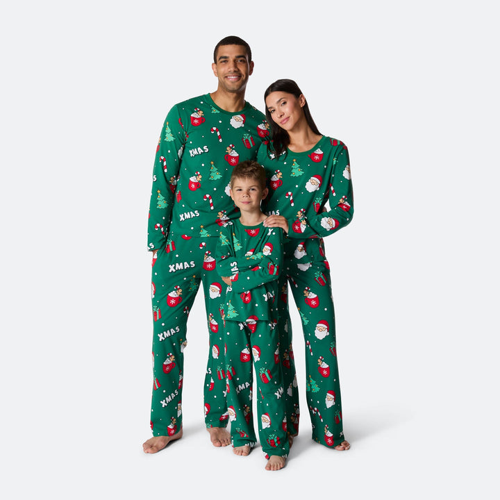 Grøn Xmas Julepyjamas Børn