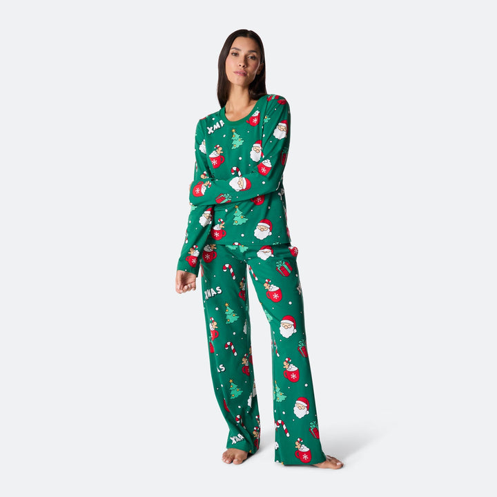 Grøn Xmas Julepyjamas Dame