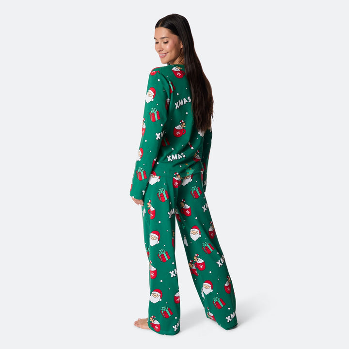 Grøn Xmas Julepyjamas Dame