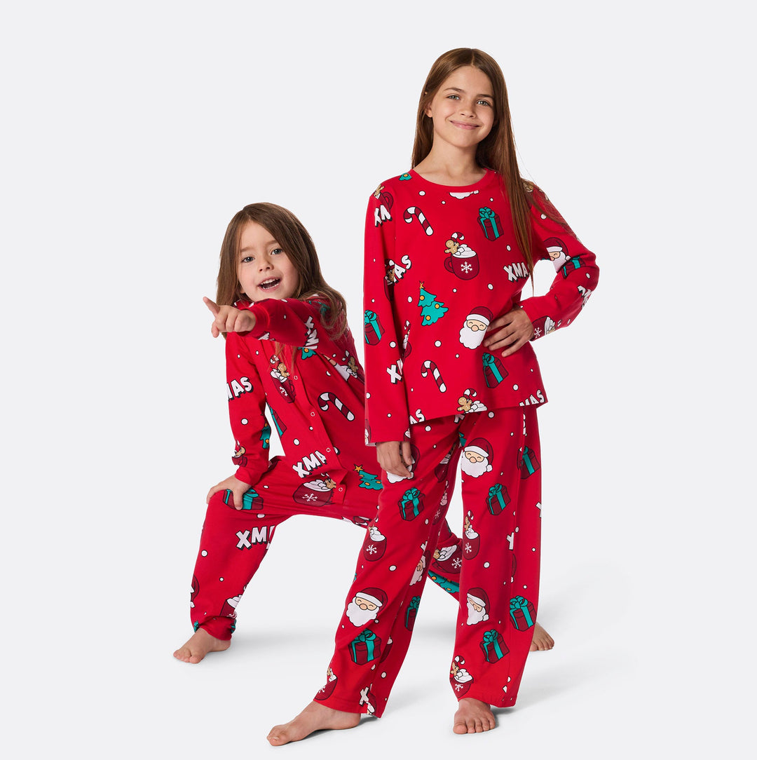 Rød Xmas Julepyjamas Børn