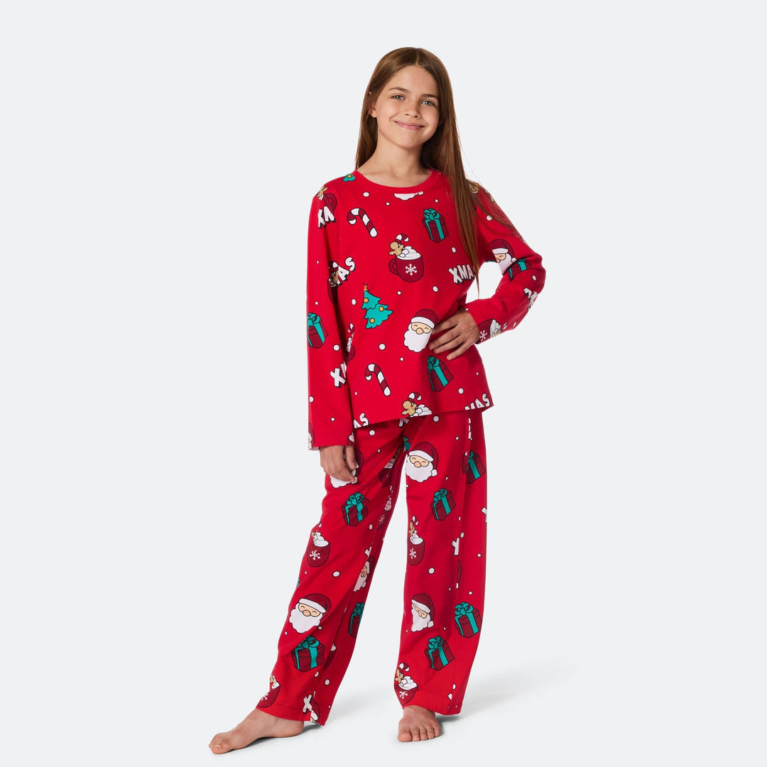Rød Xmas Julepyjamas Børn