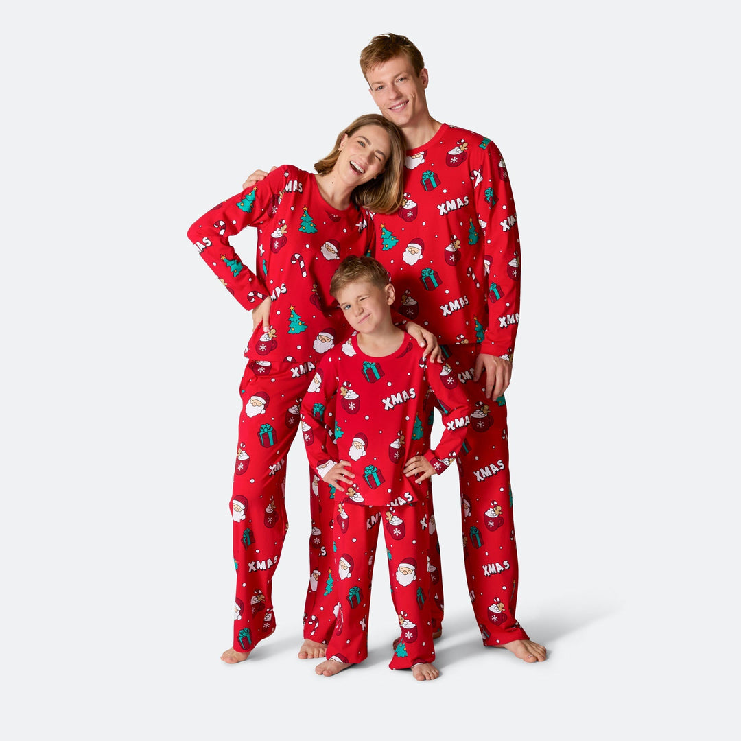 Rød Xmas Julepyjamas Dame