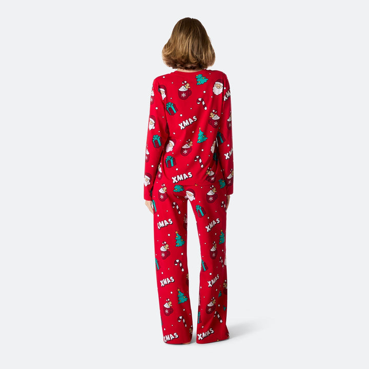 Rød Xmas Julepyjamas Dame