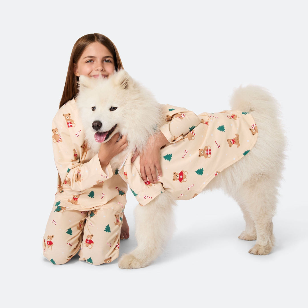 Beige Teddybjørn Julepyjamas Børn
