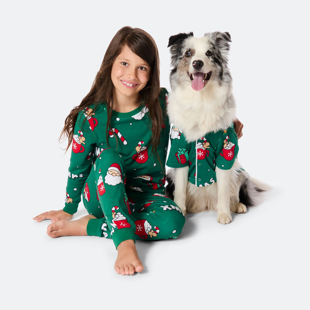 Grøn Xmas Julepyjamas til Hund