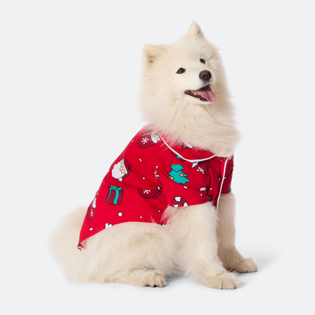 Rød Xmas Julepyjamas til Hund