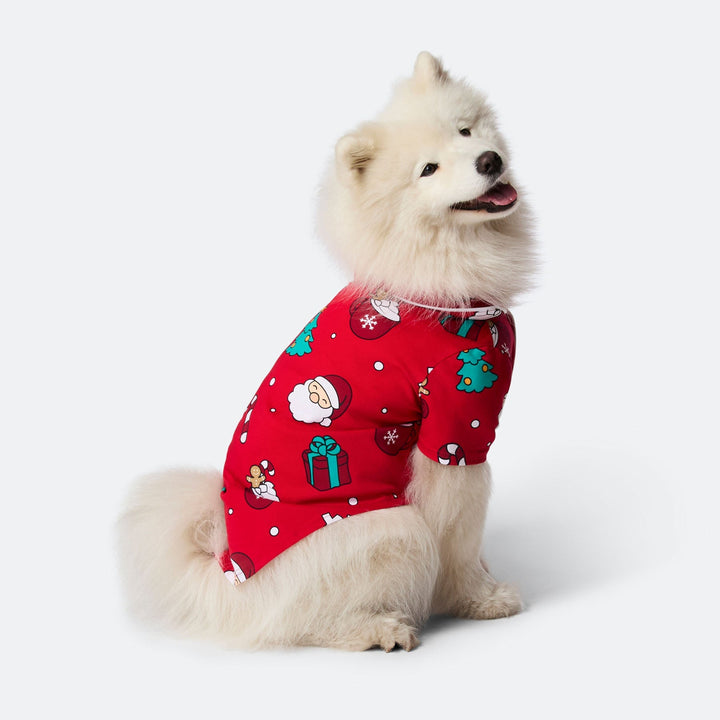 Rød Xmas Julepyjamas til Hund