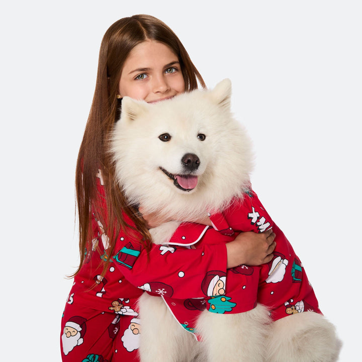 Rød Xmas Julepyjamas til Hund