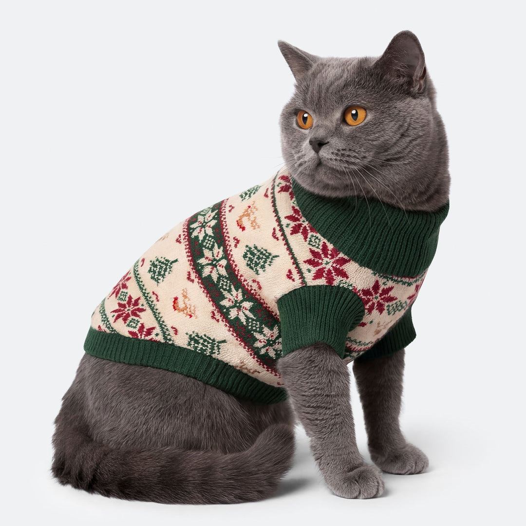 Retro Juletræ Julesweater til Kat