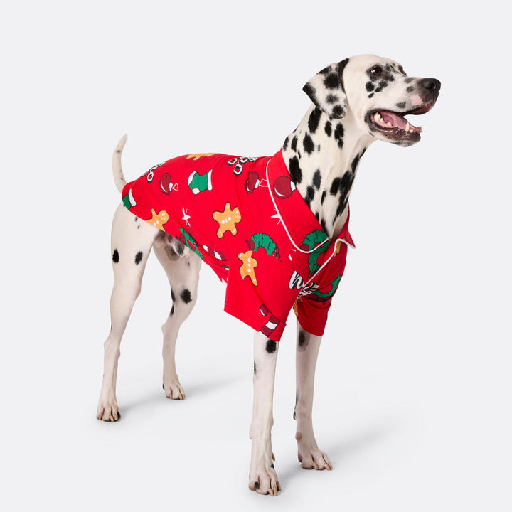 Rød Hohoho Julepyjamas til Hunde