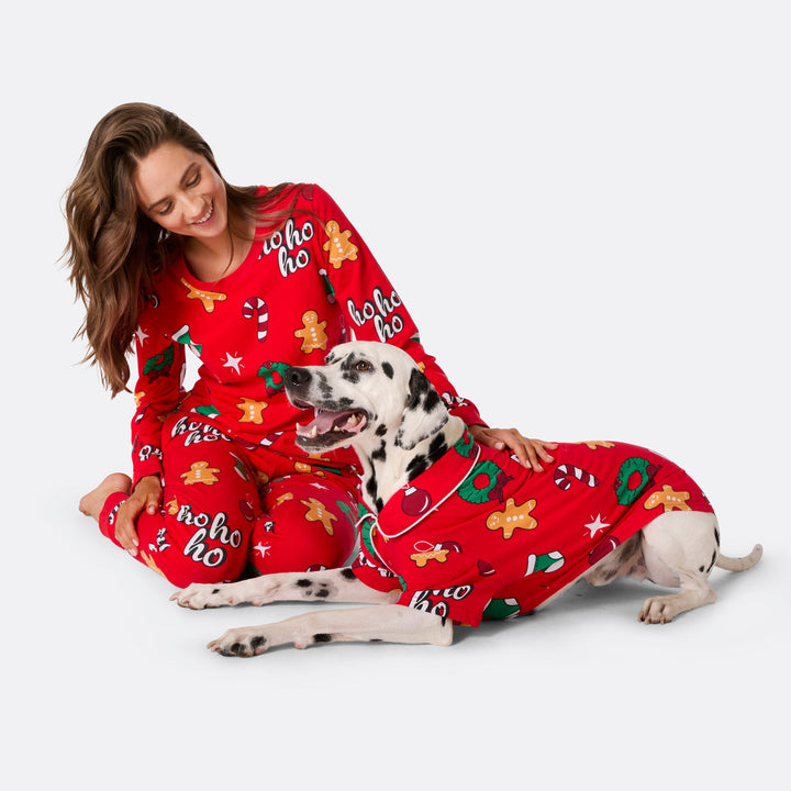 Rød Hohoho Julepyjamas til Hunde