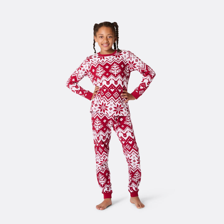 Julestrik Rød Julepyjamasser Familie