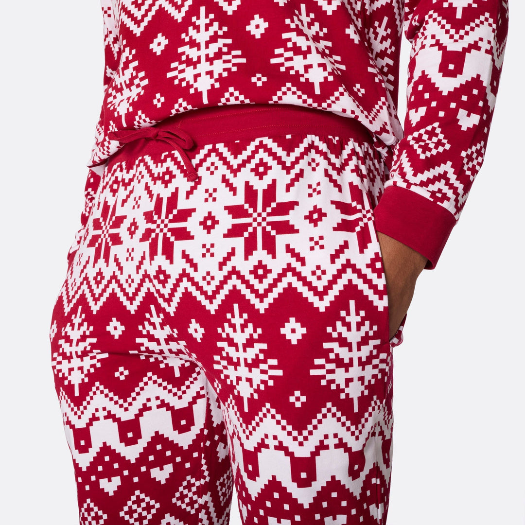 Julestrik Rød Julepyjamasser Familie