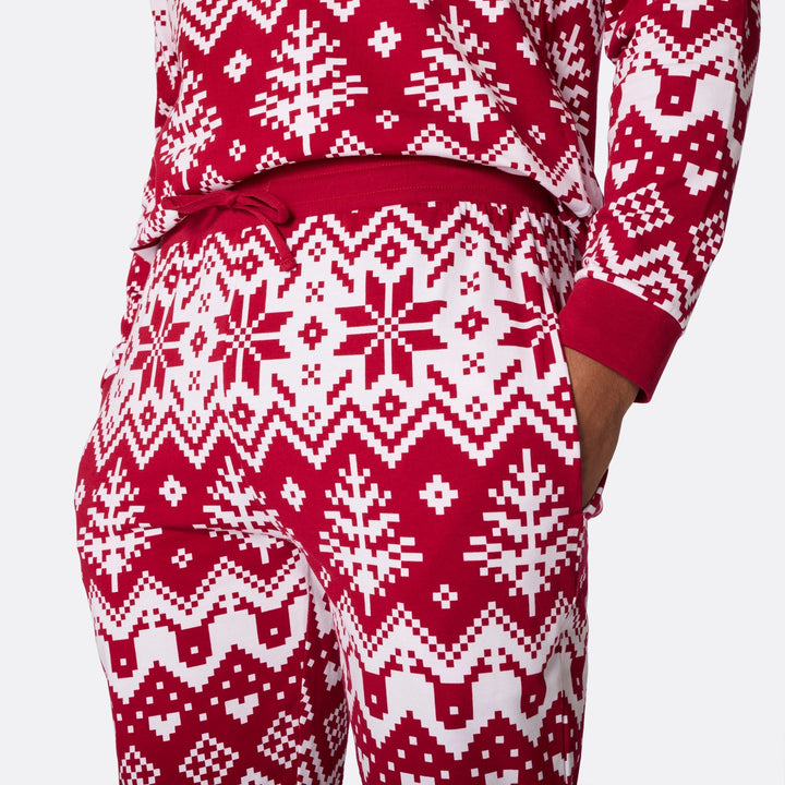 Julestrik Rød Julepyjamasser Familie