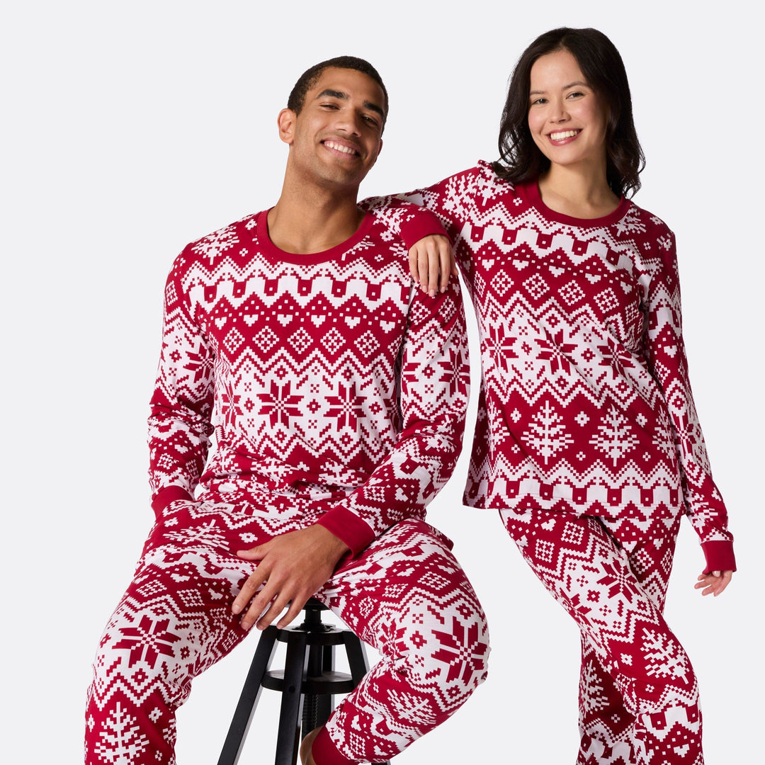 Julestrik Rød Julepyjamasser Familie