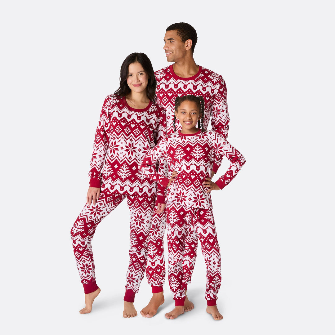 Julestrik Rød Julepyjamasser Familie