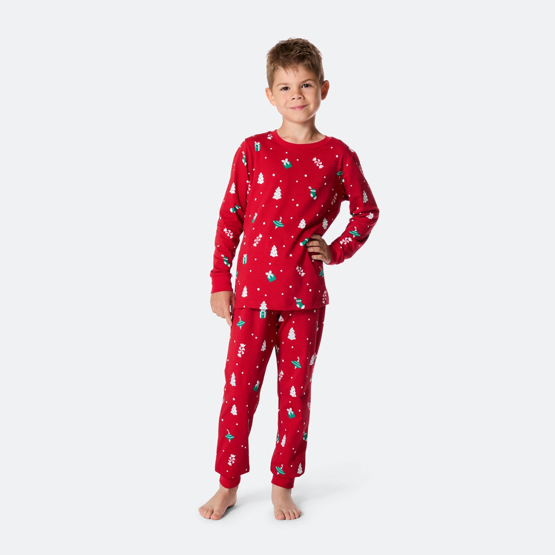 Rød Julepynt Julepyjamas Børn