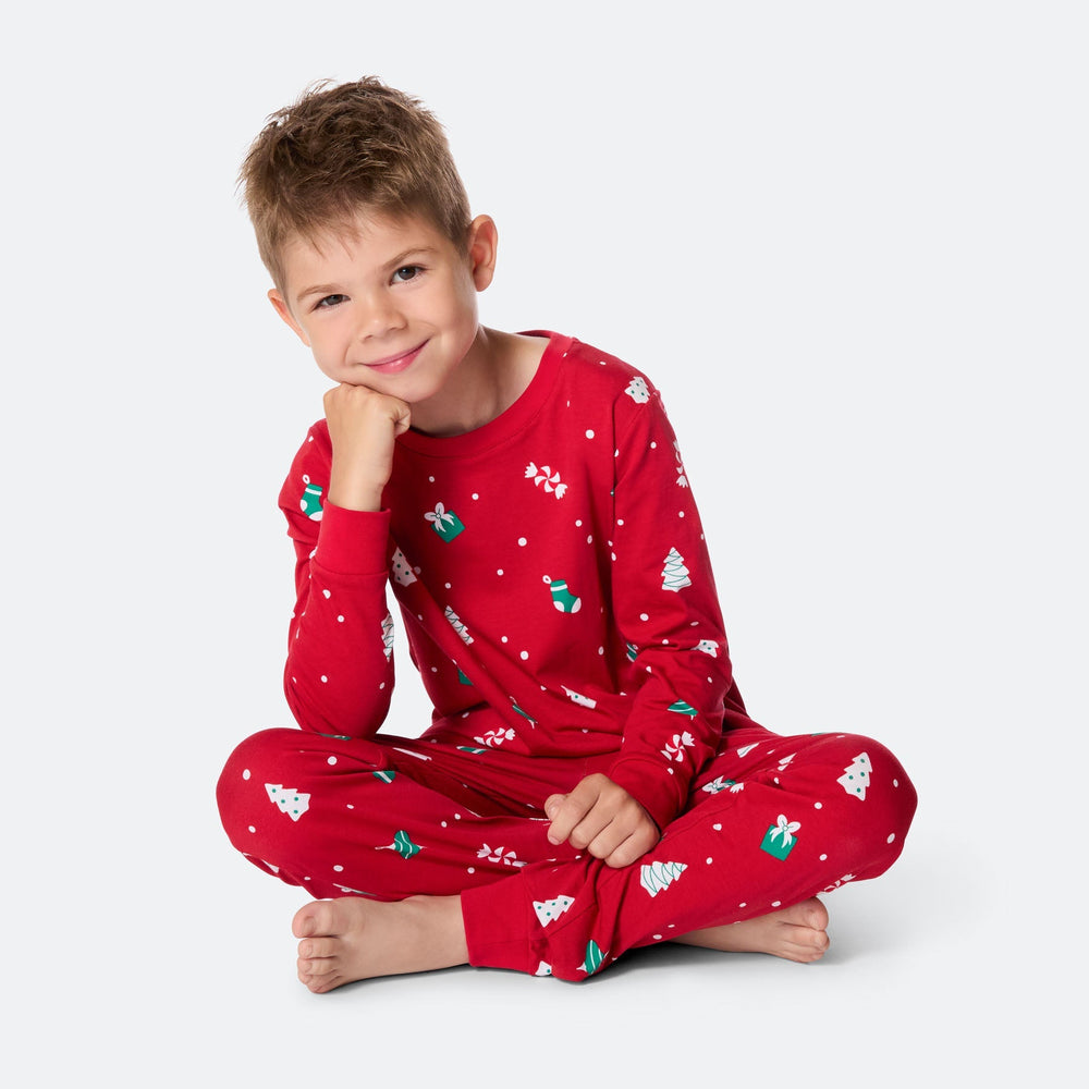 Rød Julepynt Julepyjamas Børn