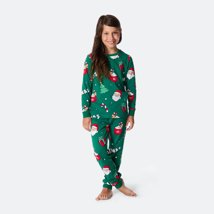 Grøn Xmas Julepyjamas Børn
