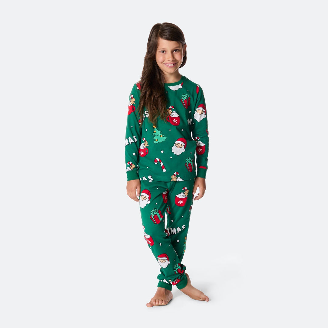 Grøn Xmas Julepyjamas Børn