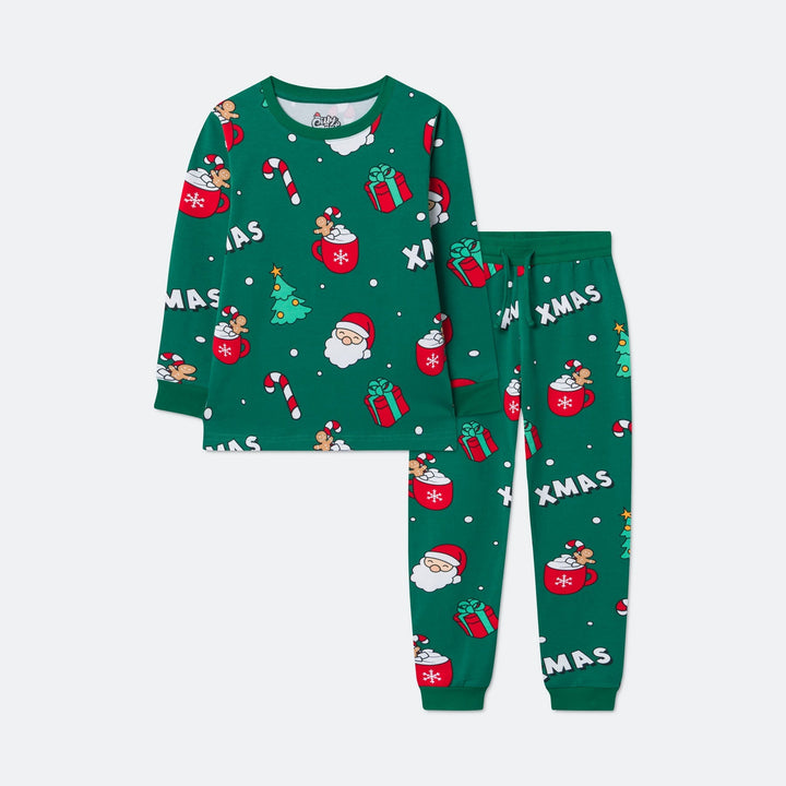 Grøn Xmas Julepyjamas Børn