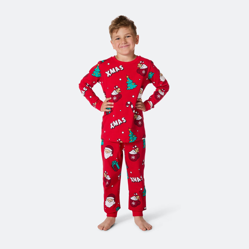 Rød Xmas Julepyjamas Børn