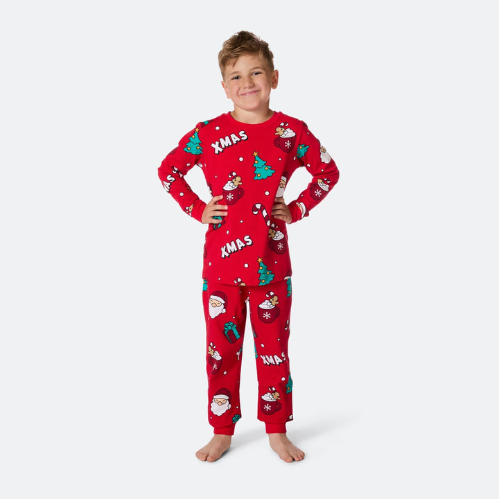 Rød Xmas Julepyjamas Børn