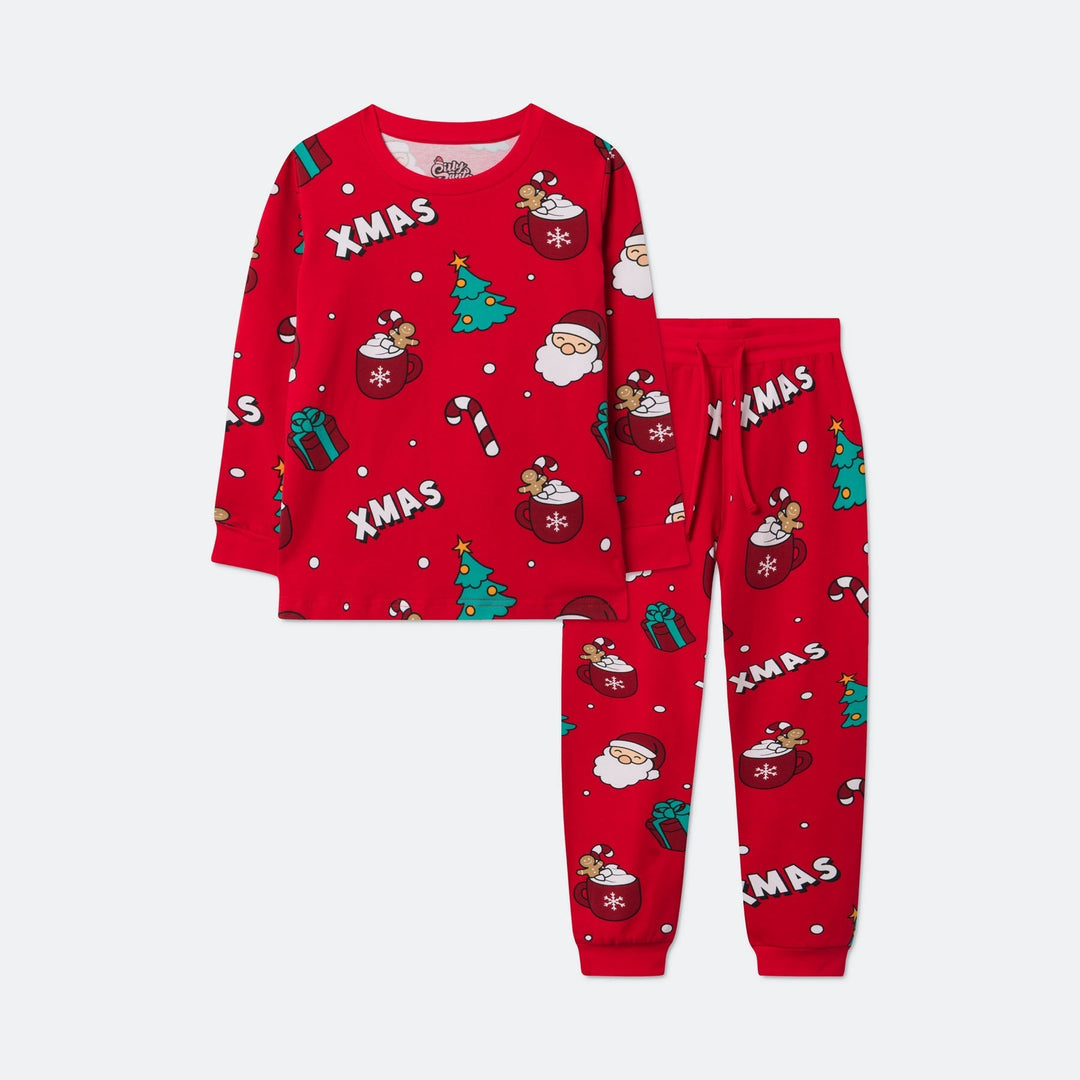 Rød Xmas Julepyjamas Børn
