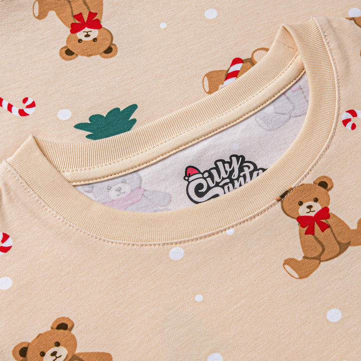 Beige Teddybjørn Julepyjamas Børn