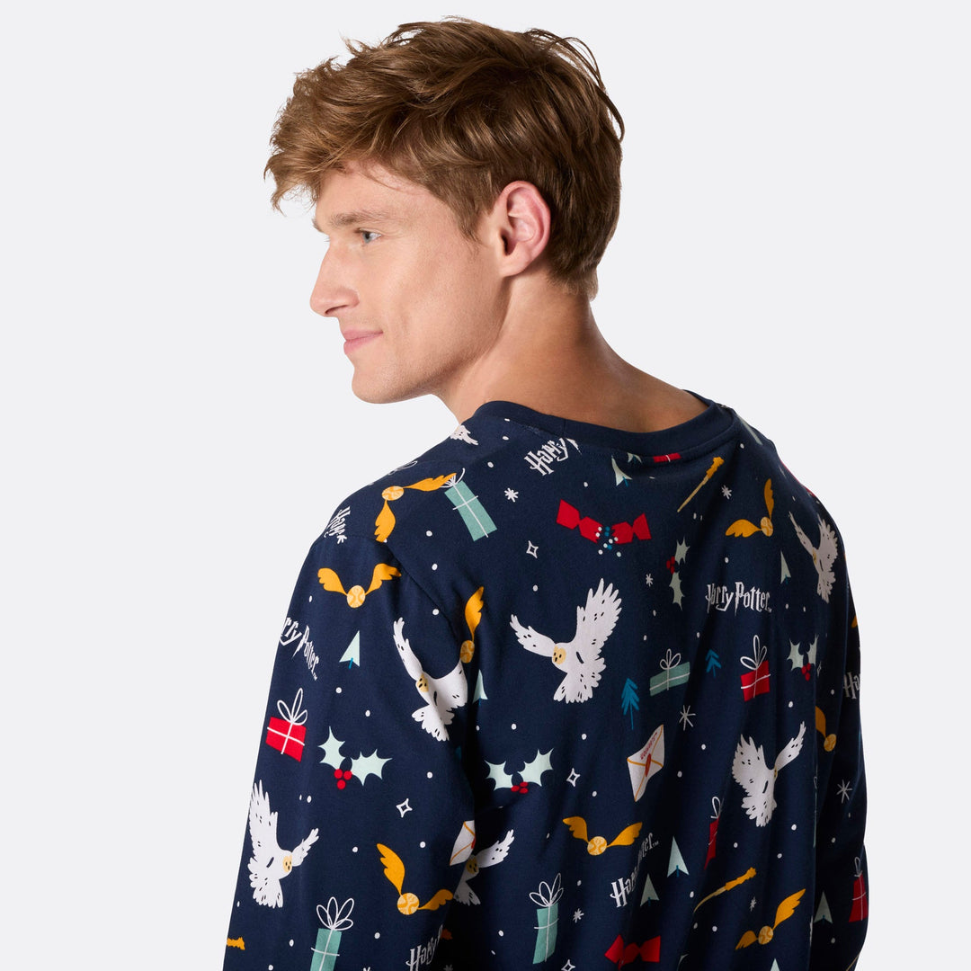 Blå Harry Potter Pyjamas Herre