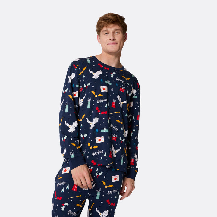 Blå Harry Potter Pyjamas Herre