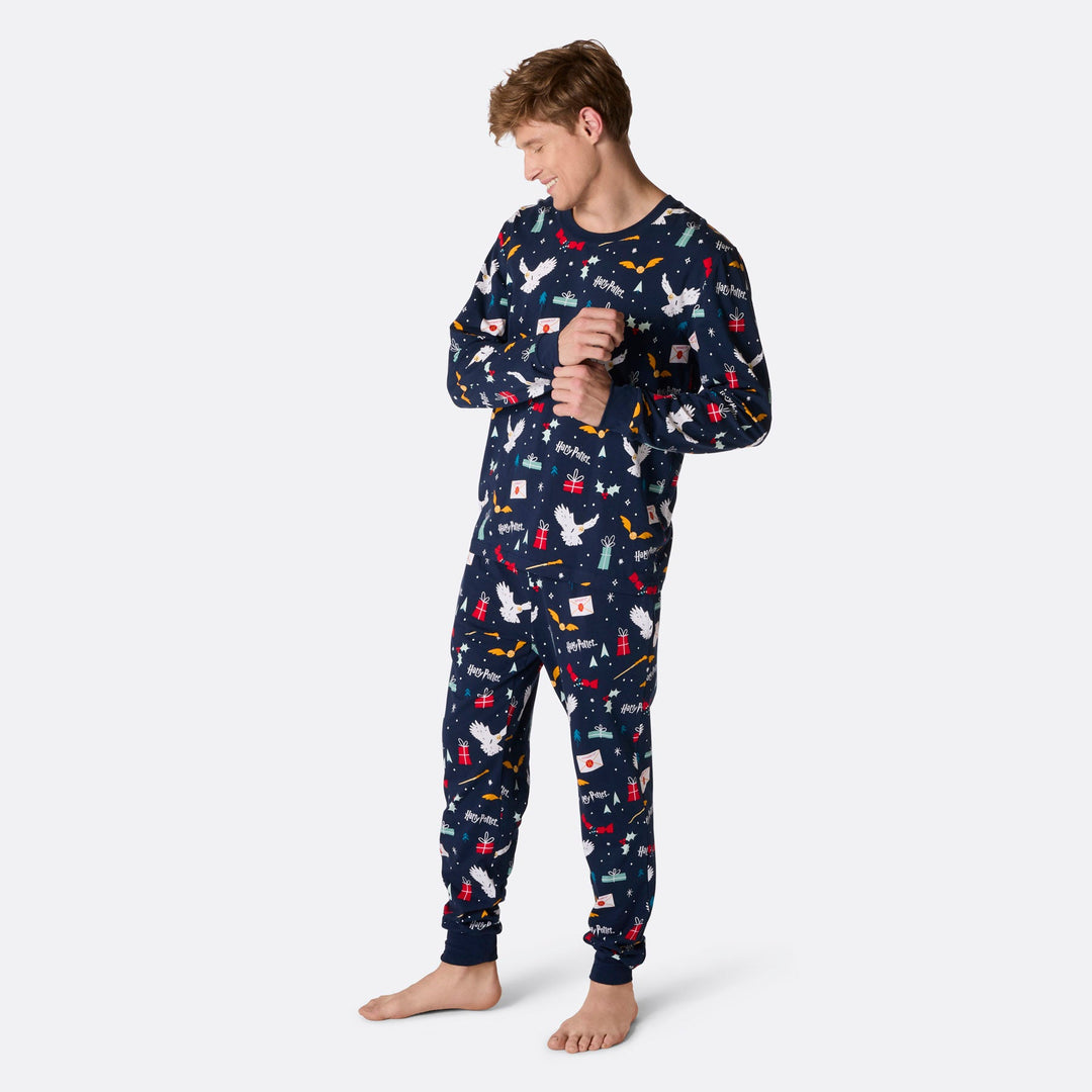 Blå Harry Potter Pyjamas Herre